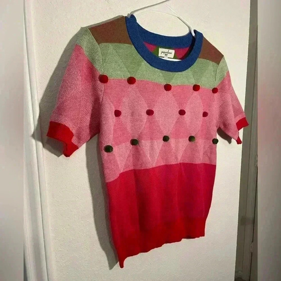 ModCloth Pepaloves Kimmy Gibbler Fuller House Pom Pom Sweater Size Medium - Picture 3 of 10